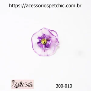 300-010 – Mini fuxico organza lilás    (c/10)