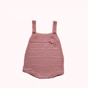 Fofo Bebé Alças Tricot, Rosa