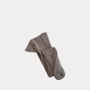 Collants algodão lisos, Cinzento