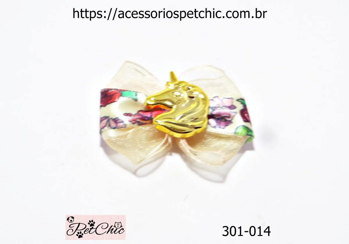 301-014 – Laço voal unicórnio “G” (c/10) - Image 3