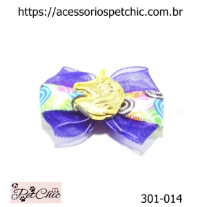 301-014 – Laço voal unicórnio “G”     (c/10)