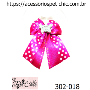302-018 – Laço ponta pescoço poá “M” (c/10)