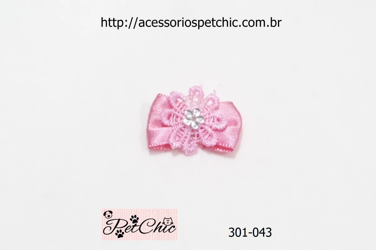 301-043 – Laço flor guipir e chaton “M” (c/10) - Image 8