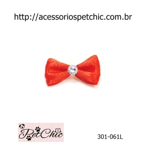 301-061L – Mini laço vermelho “PP” (c/10)