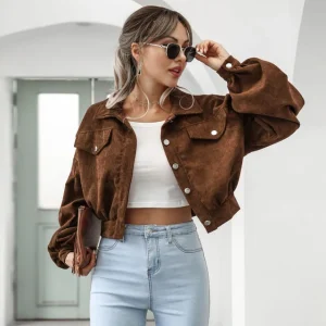 Jaqueta Bomber Feminina Vintage Leonie